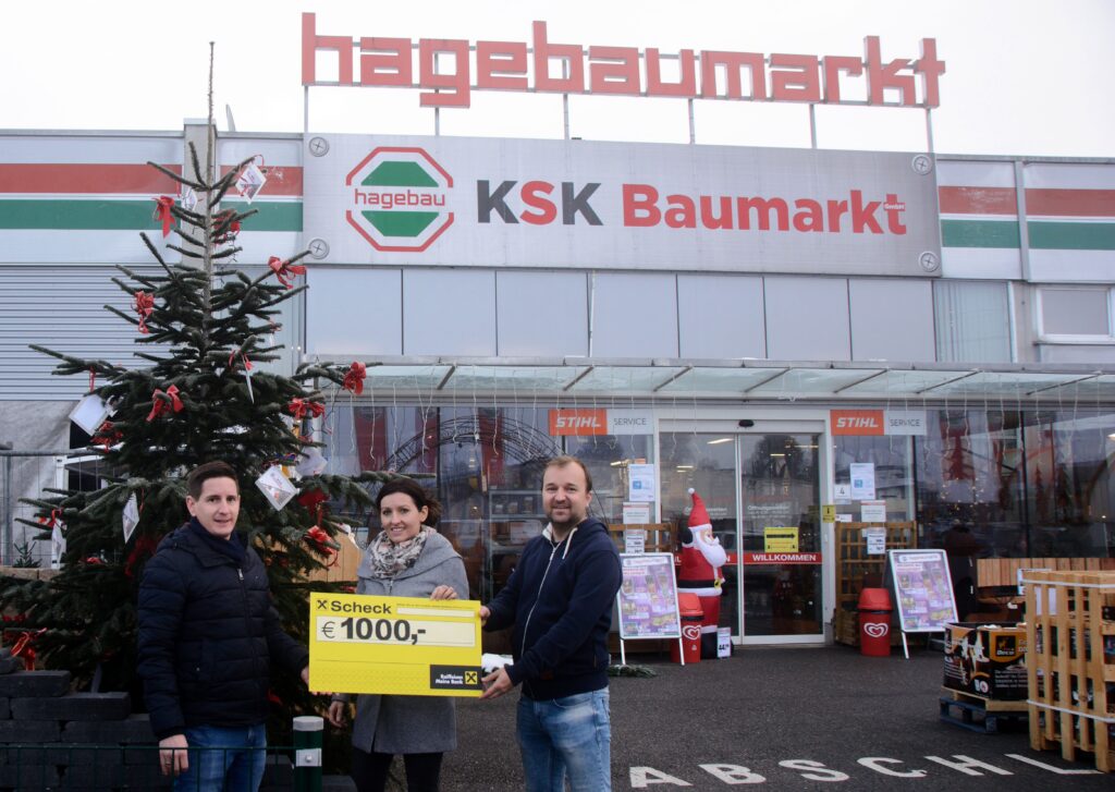 Der KSK-Baumarkt spendet 1.000 Euro